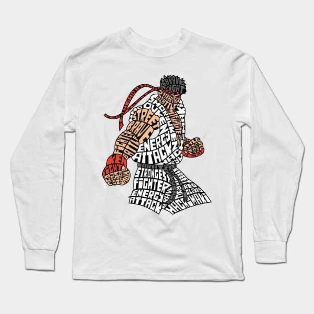 Hadouken Long Sleeve T-Shirt by Koala Tees